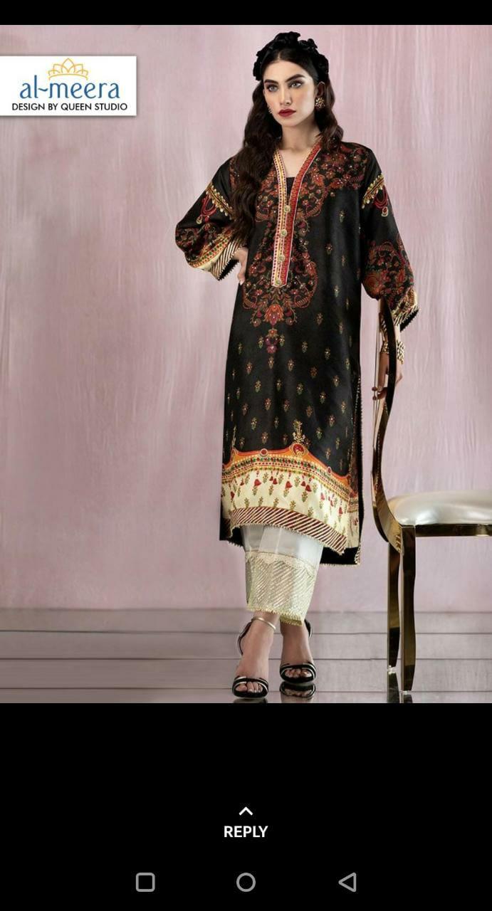 Al-meera 1121 Designer Muslin Kurti