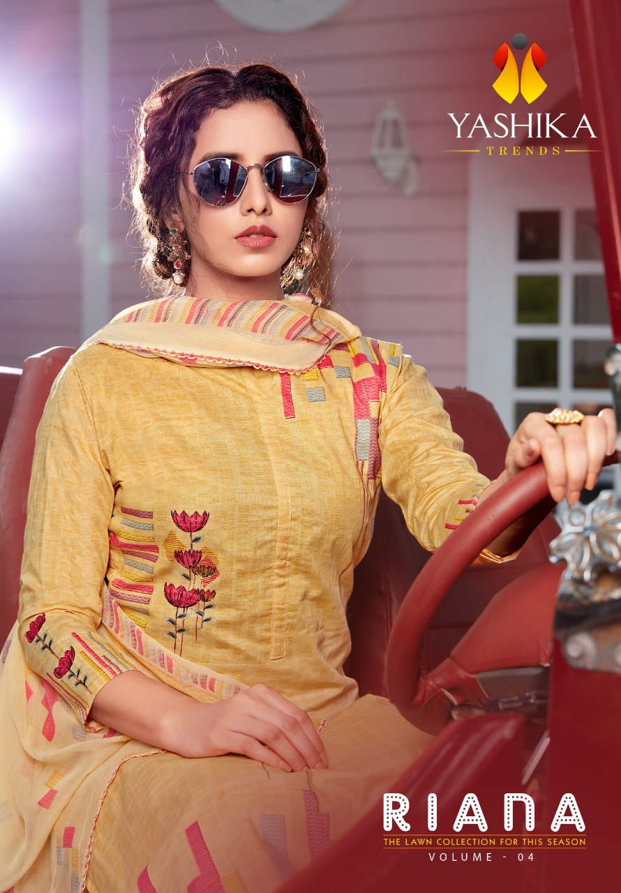 Yashika Riana Vol-4 Series 4001-4010 Pure Lawn Cotton Suit