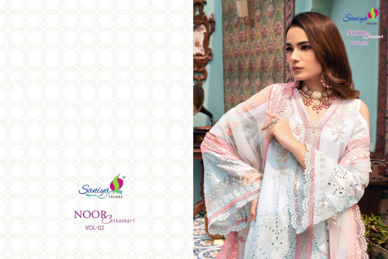 Saniya Trendz Noor Chikankari Vol-2 Series 54005-54007 Pakistani Suit