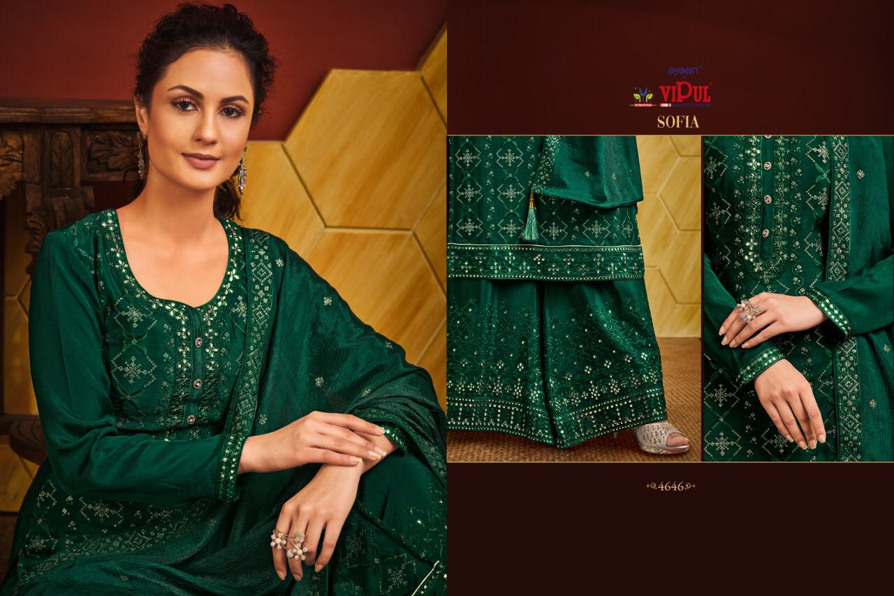 Vipul Sofia Designer Chinon Suit