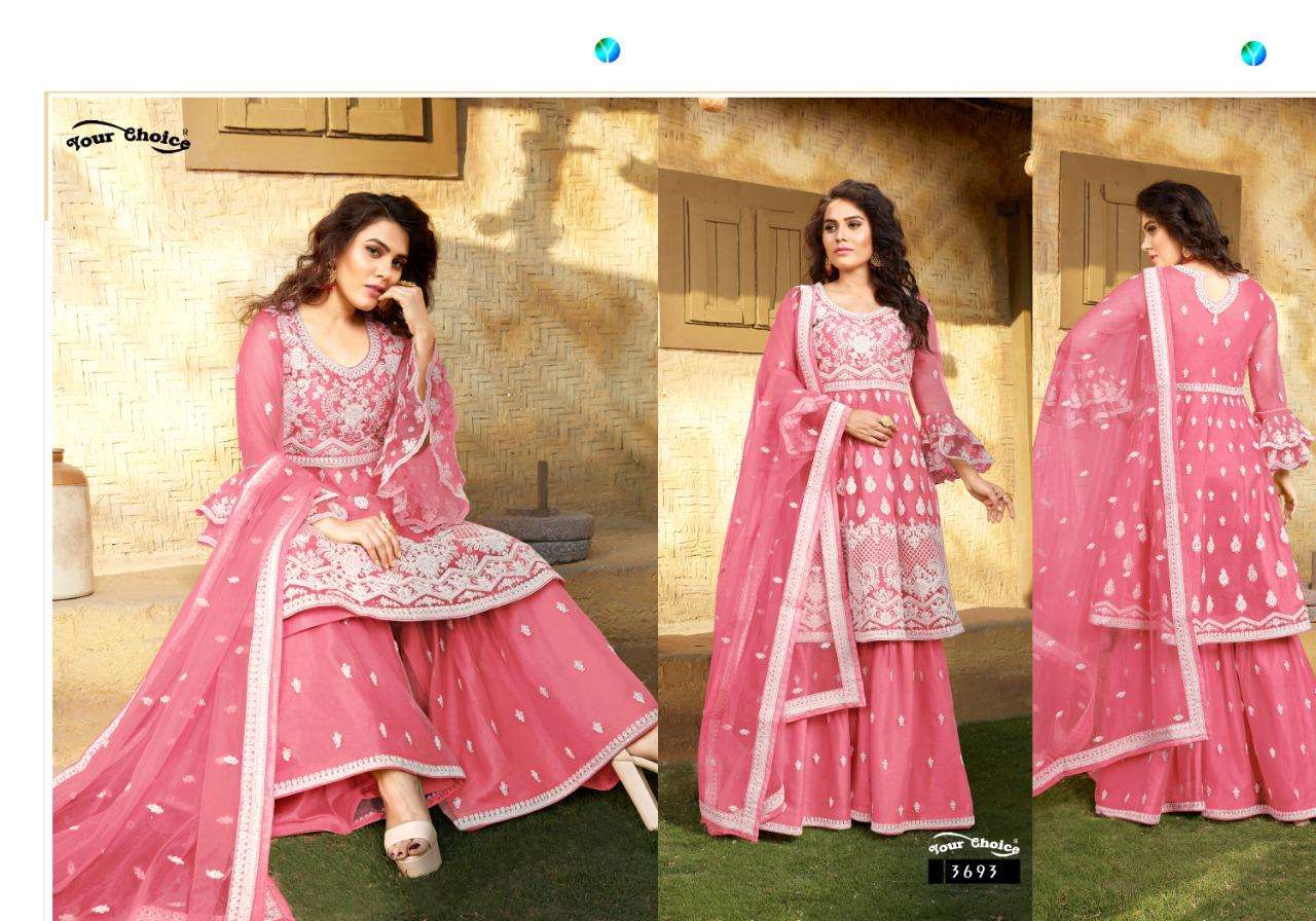 Your Choice Zoyaa Series 6392-6395 Net Garara Salwar Suits