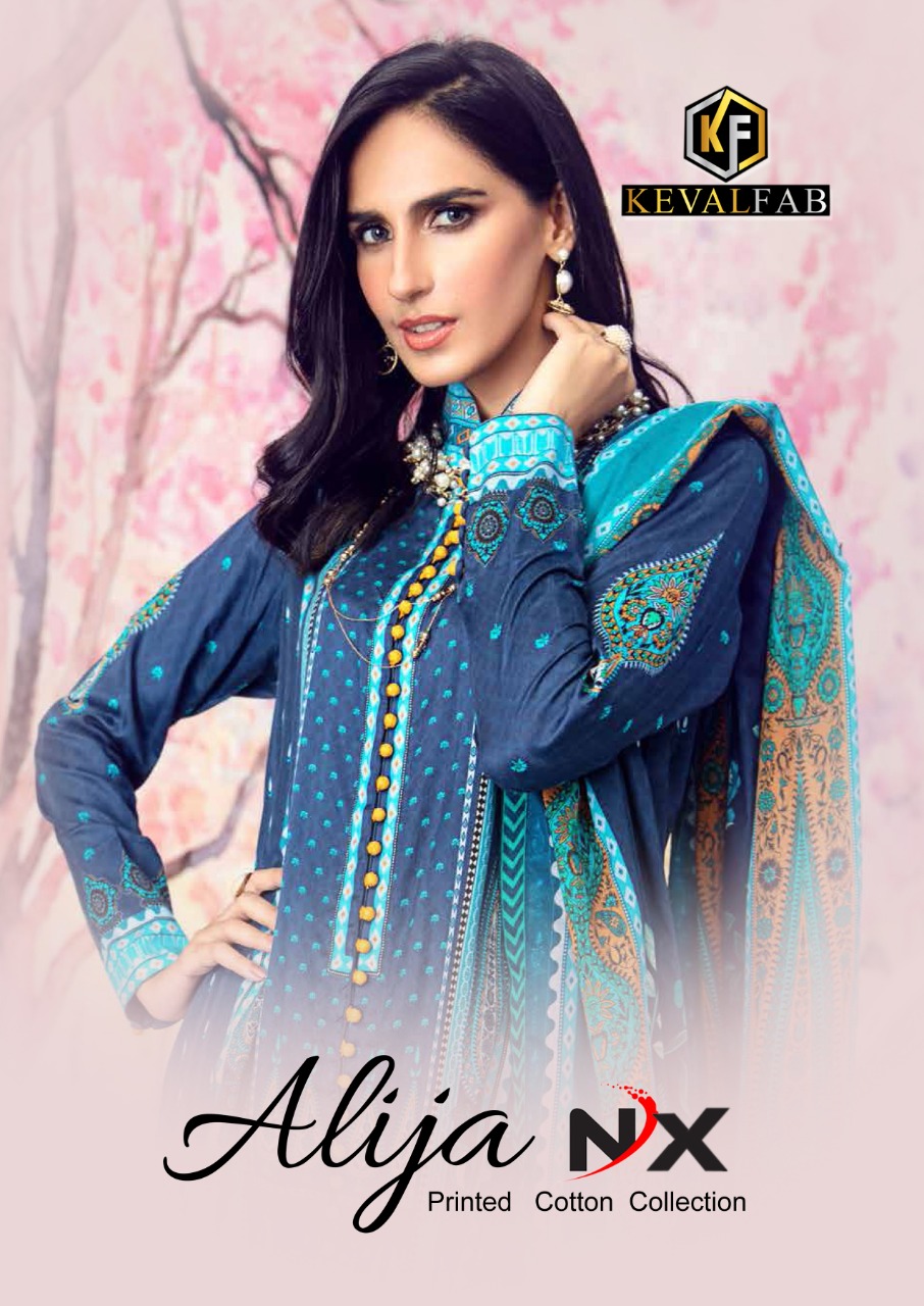 Keval Fab Alija Nx Series 421-426 Heavy Cotton Print Suit