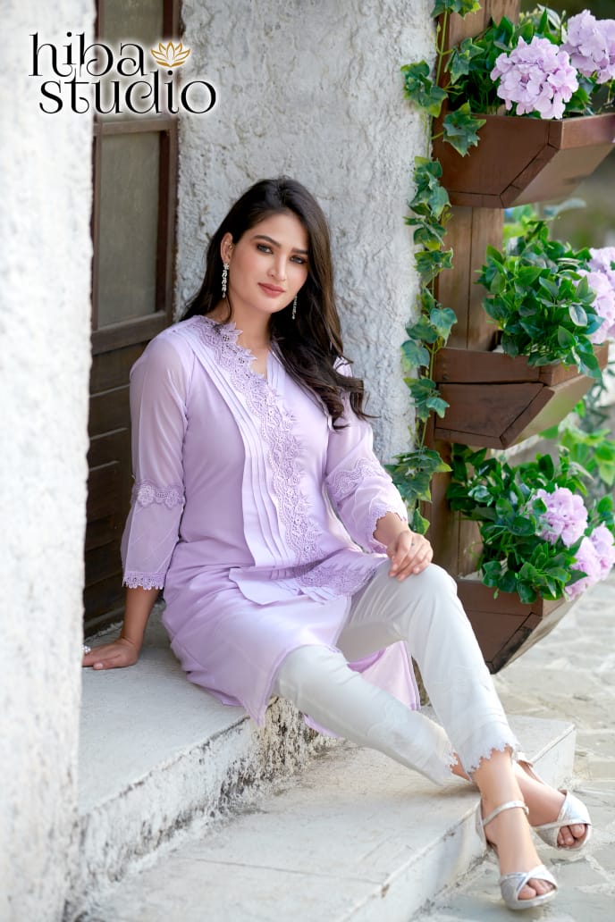 Hiba Studio Lpc-35 Designer Pure Georgette Tunic
