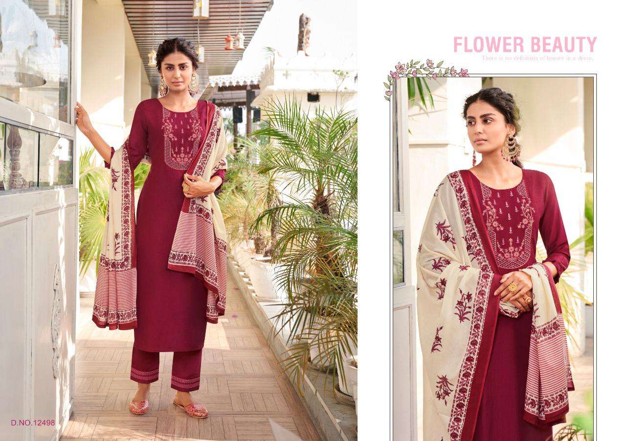 Kivi Purika Vol-3 Series 12495-12500 Silk Embroidery Readymade Suit
