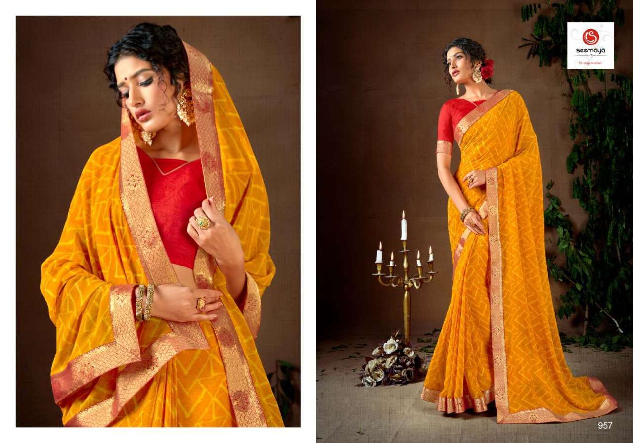 Seemaya Rajrani Series 951-958 Georgette Printed Sarees