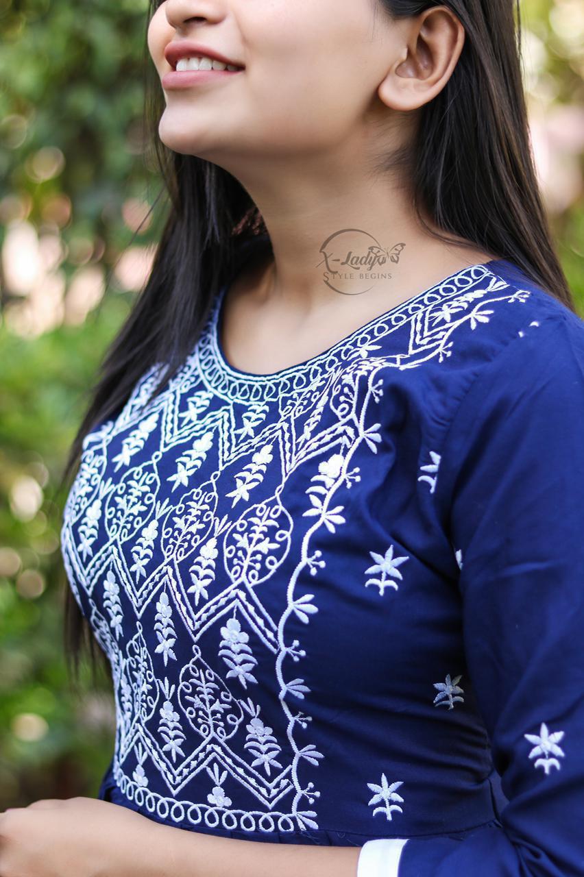 X-lady Designer Cotton Kurti With Pant Set