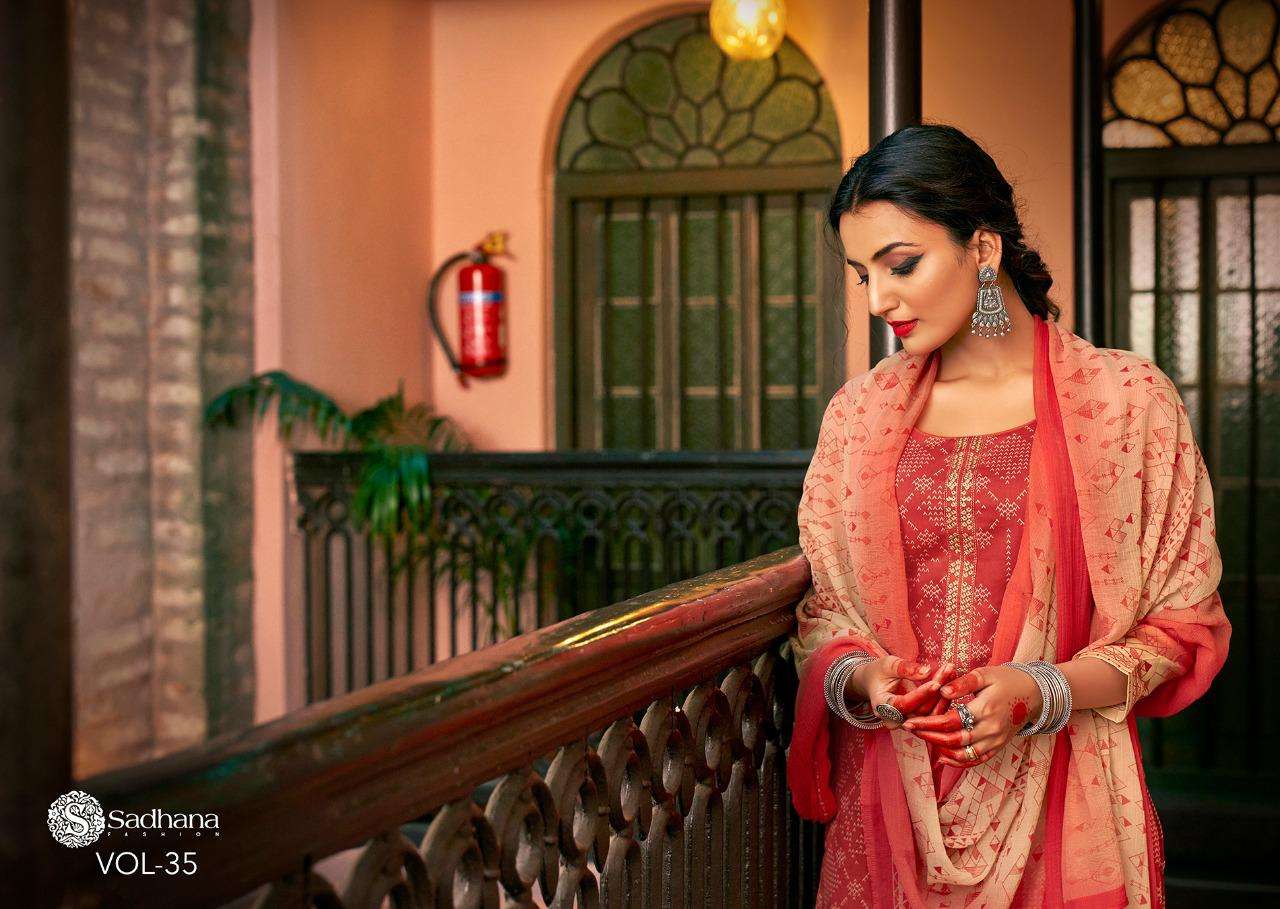 Sadhana Fashion Sadhana Vol-35 Series 3681-3690 Jam Silk Suit