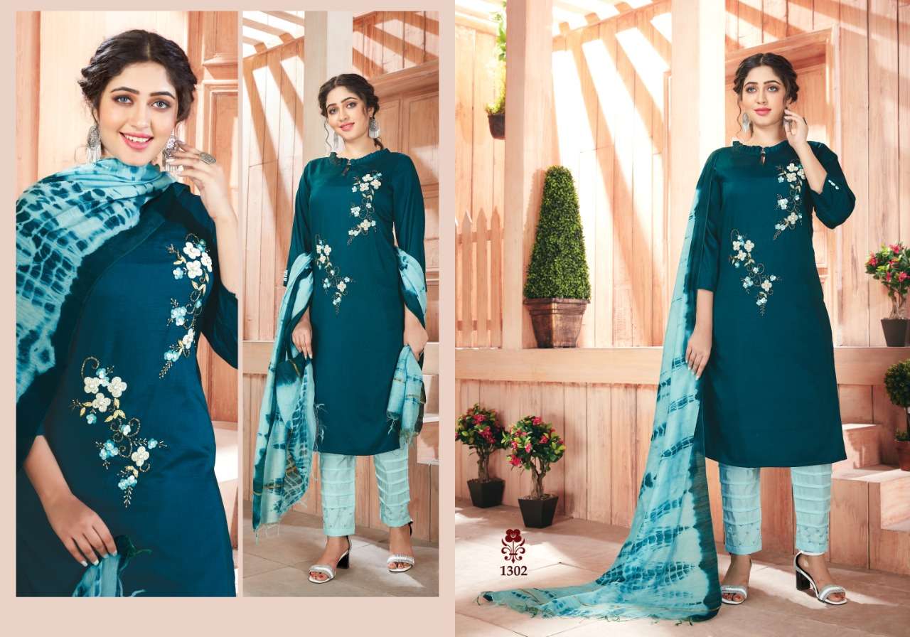 Arion Kurti Padmini Vol-4 Series 1301-1305 Chinon Readymade Suit