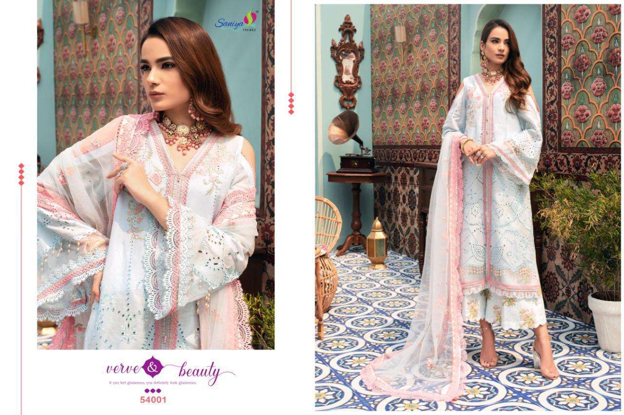 Saniya Noor Chikankari Series 54001-54005 Cotton Pakistani Suit