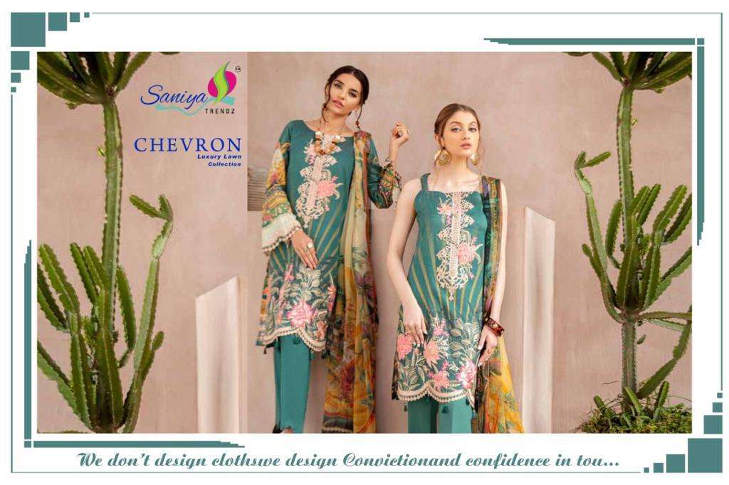 Saniya Trendz Chevron Series 29001-29003 Cotton Pakistani Dresses