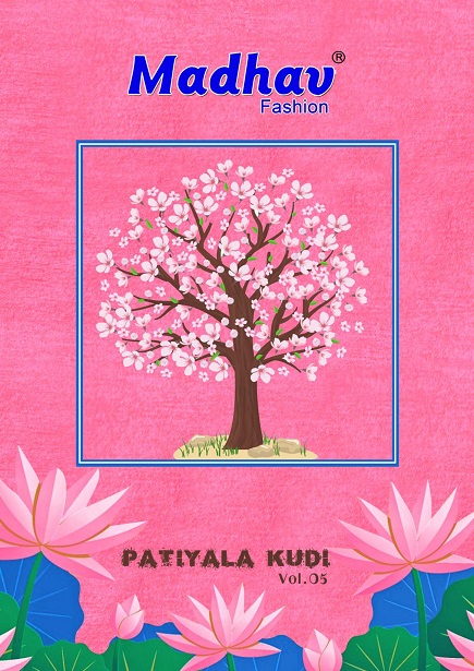 Madhav Patiyala Kudhi Vol-5 Series 5001-5010 Pure Cotton Suit