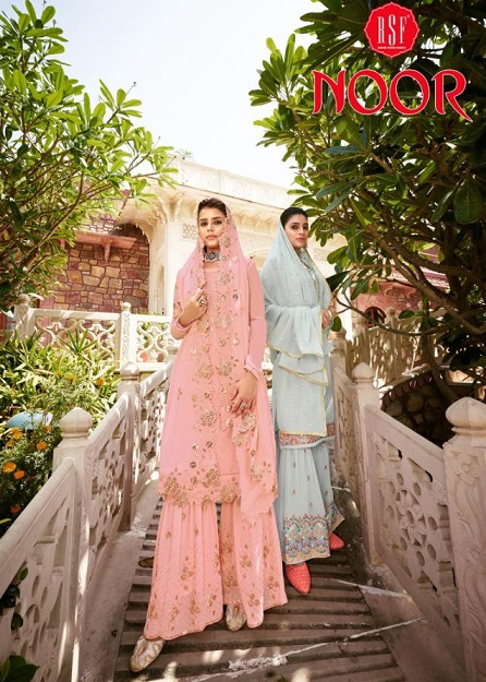 Rsf Noor Plazo Series 18801-18804 Pure Faux Georgette Suit