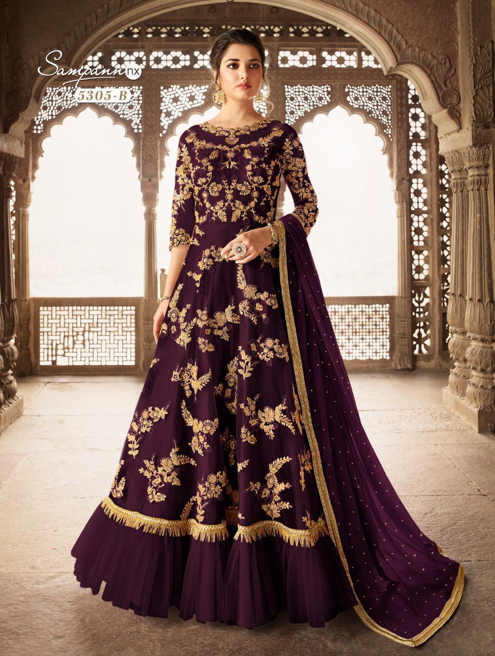 Sampann Nx 5305 Colors  Designer Net Suit