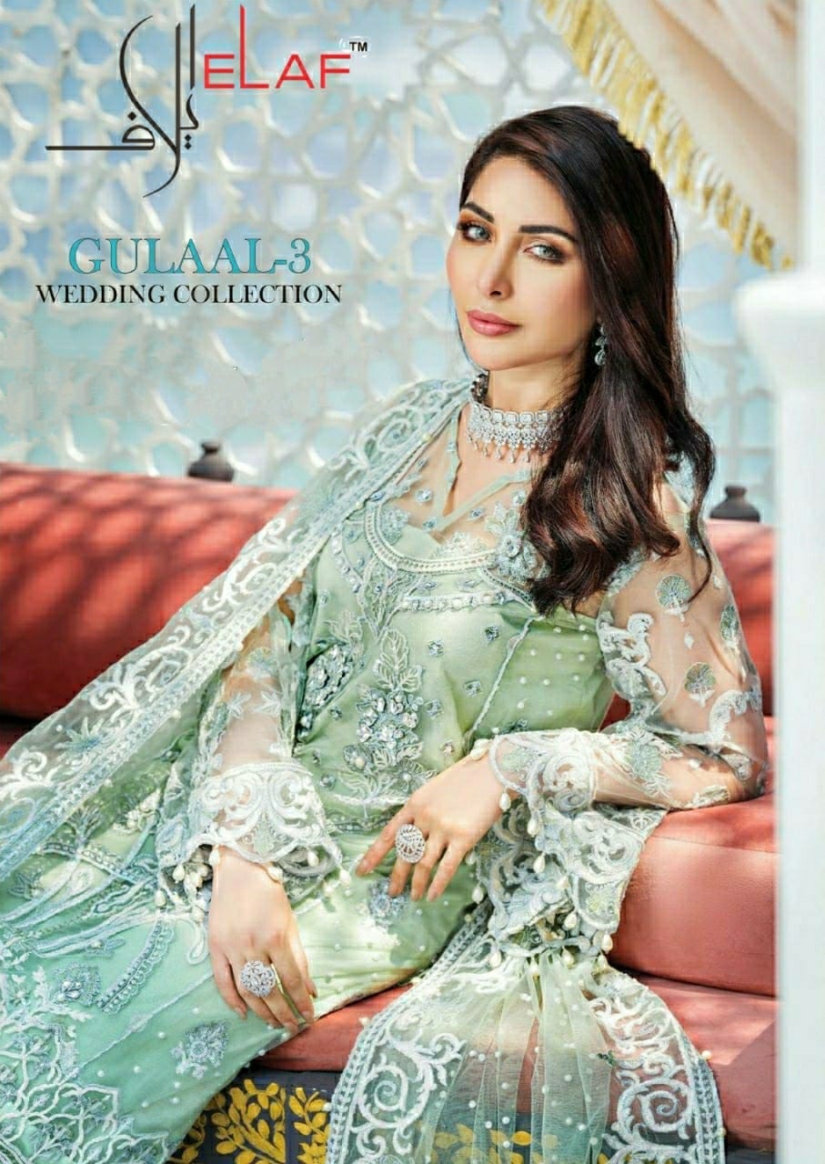 Elaf Gulaal 3 Designer Butterfly Net Suit