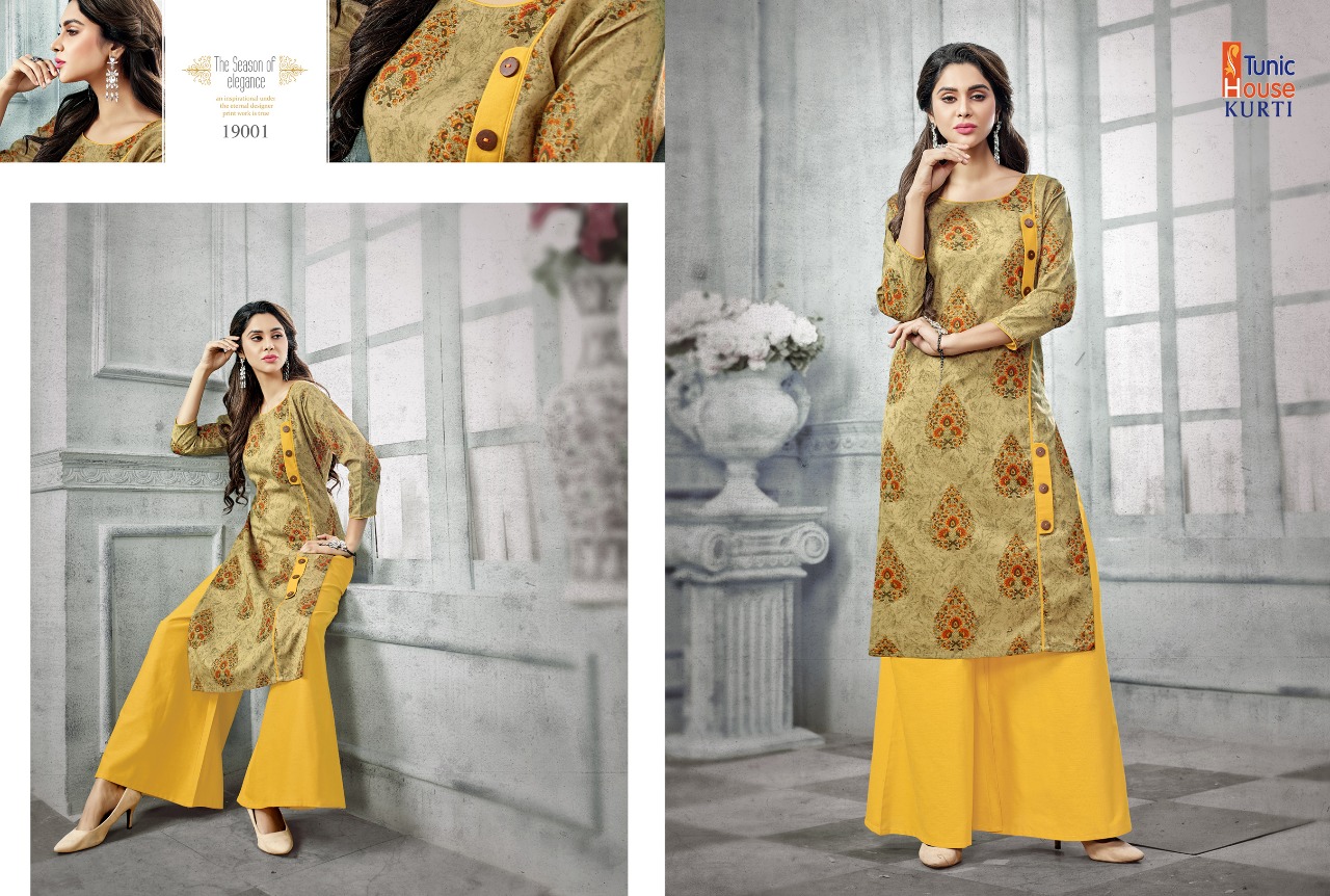 Tunic House Presents Florenz With Plazzo Stylish Casual Wear Kurti With Plazzo Concept