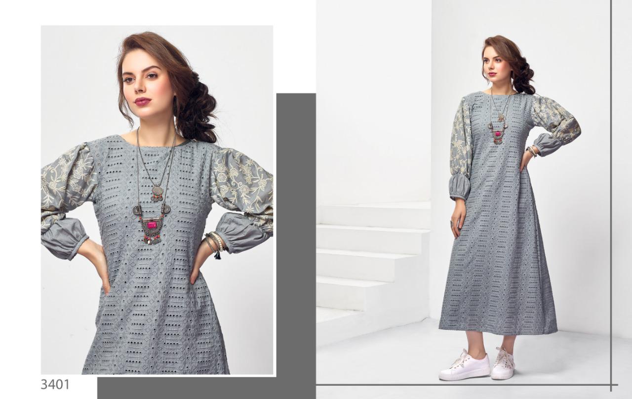 Nitara Reena Vol 2 Cotton Embroidered Long Gown Collection