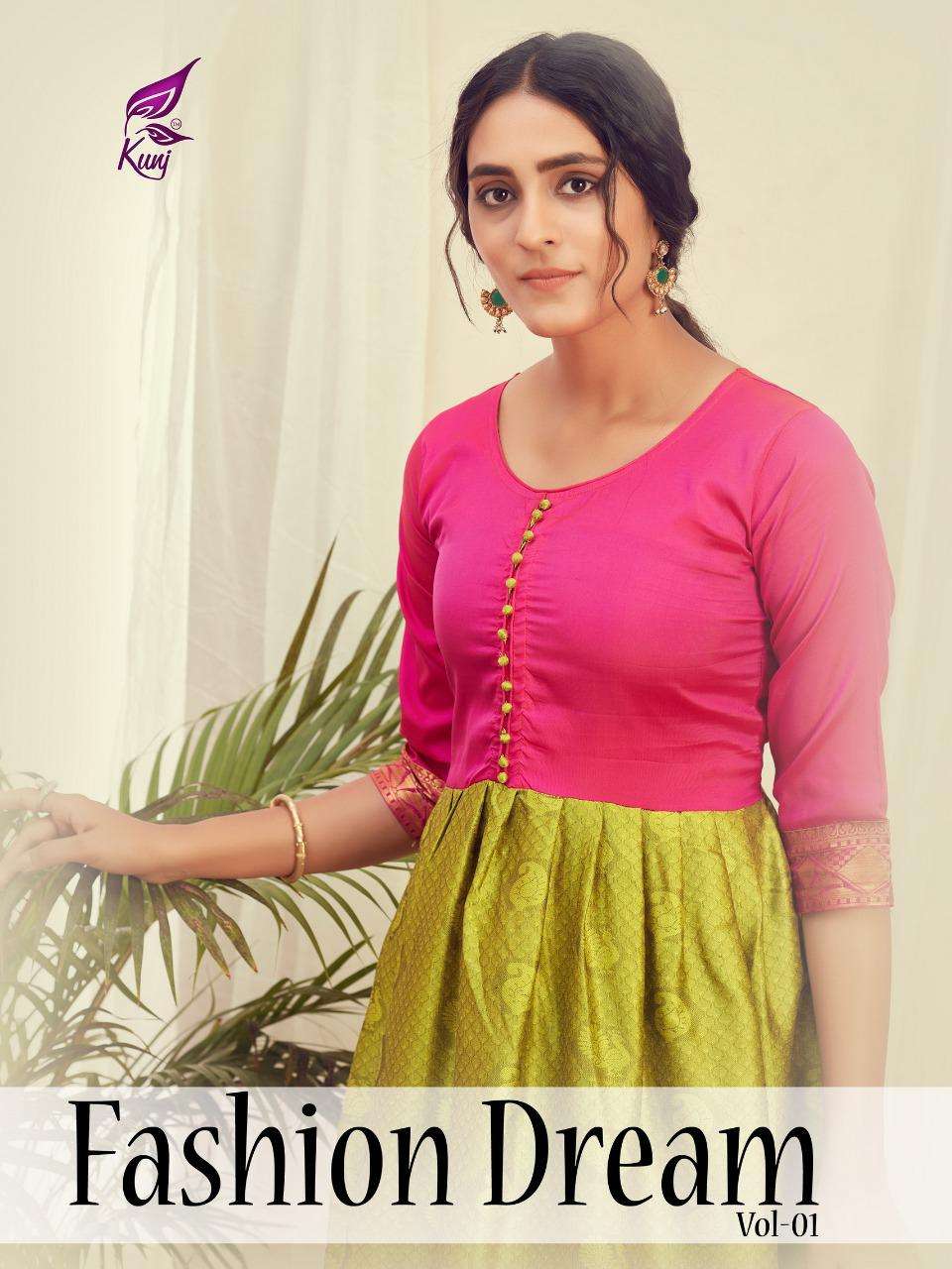 Kunj Fashion Dream Vol-1 Series 101-108 Heavy Silk Kurti