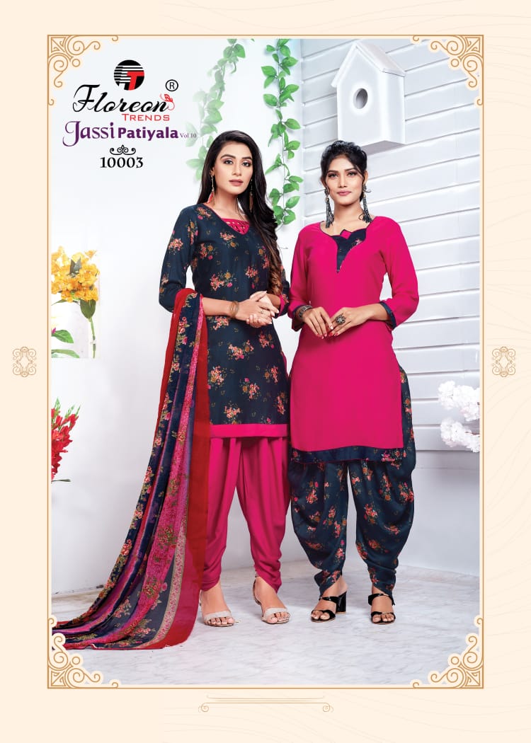 Floreon Jassi Patiyala Vol 10 Designer Printed Suit