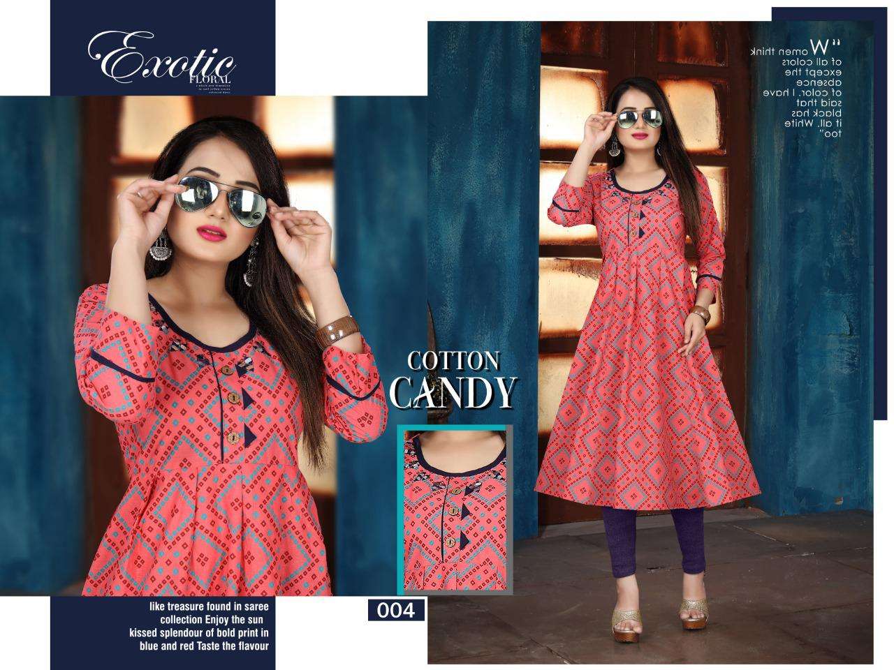 Cotton Candy By Aagya Jaipuri Heavy Cotton Print Flair Kurti