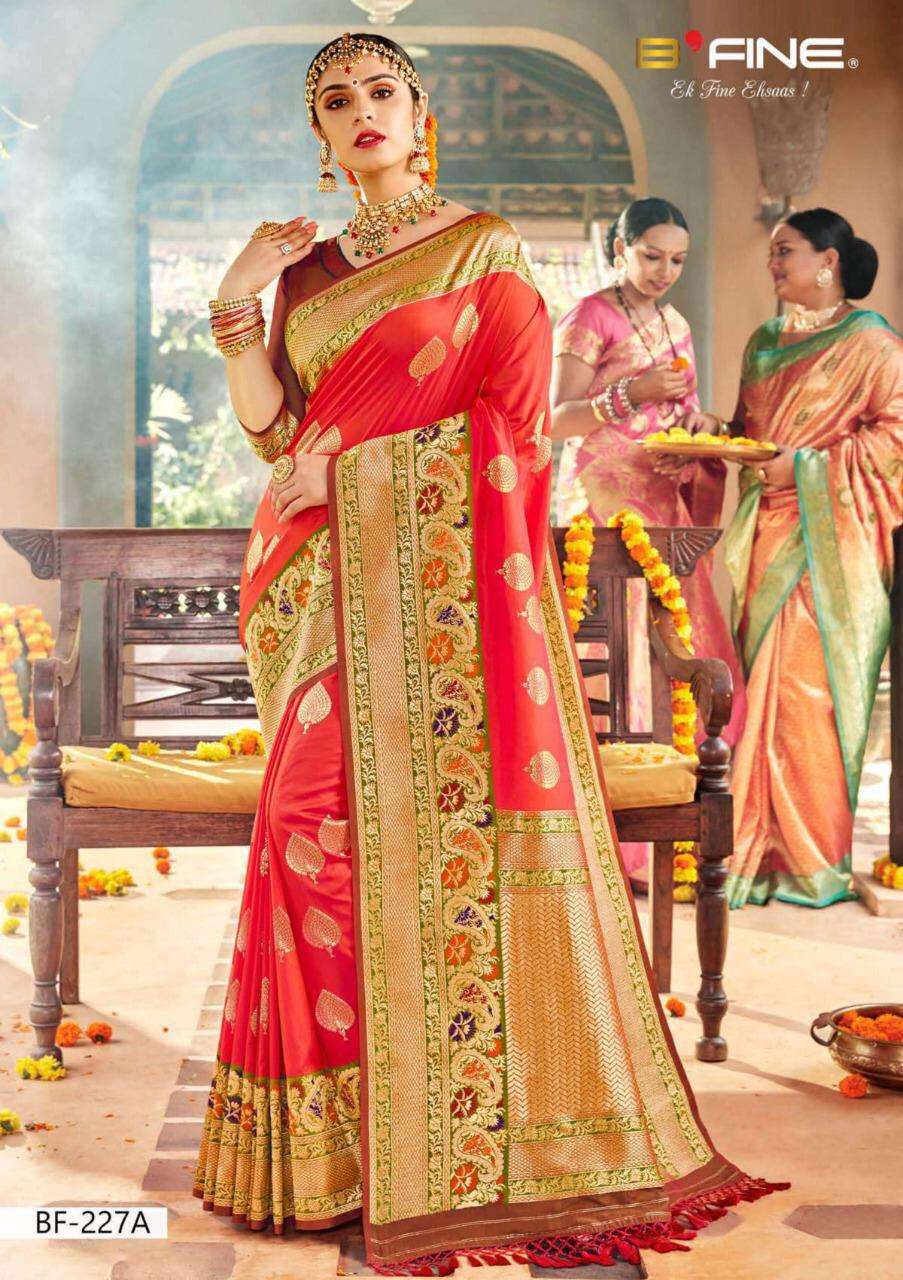B Fine Kashtkari Silk Designer Fancy Saree Wholesaler