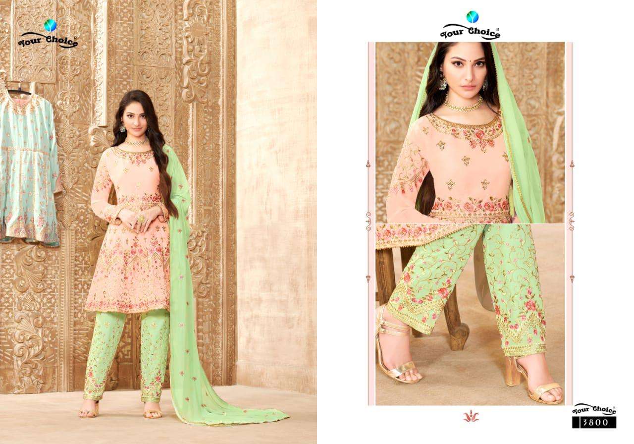 Your Choice Simer 3800-3803 Georgette Peplon Style Salwar Kameez