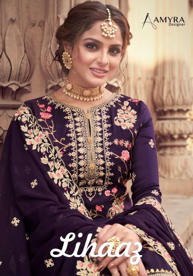 Amyra Lihaaz Series 5001-5004 Viscose Upada Sharara Suits