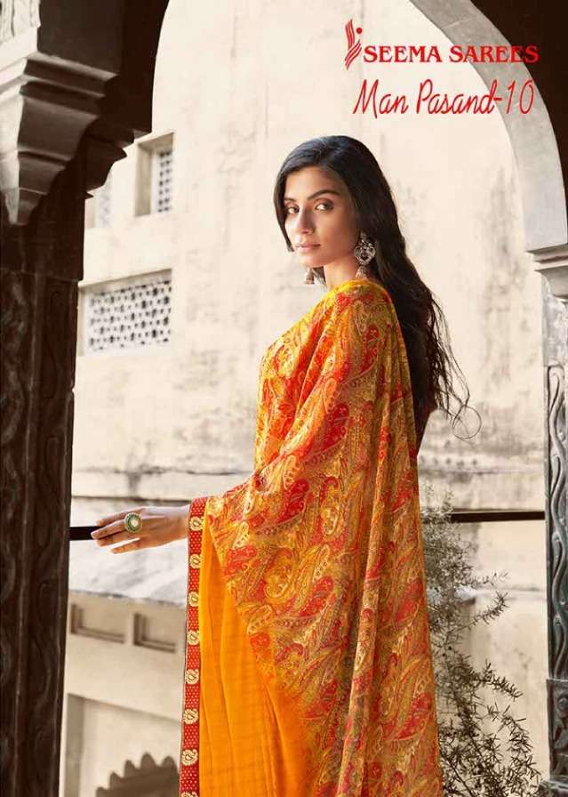 Man Pasand Vol 10 By Seema 60 Gram Georgette Printed Sarees
