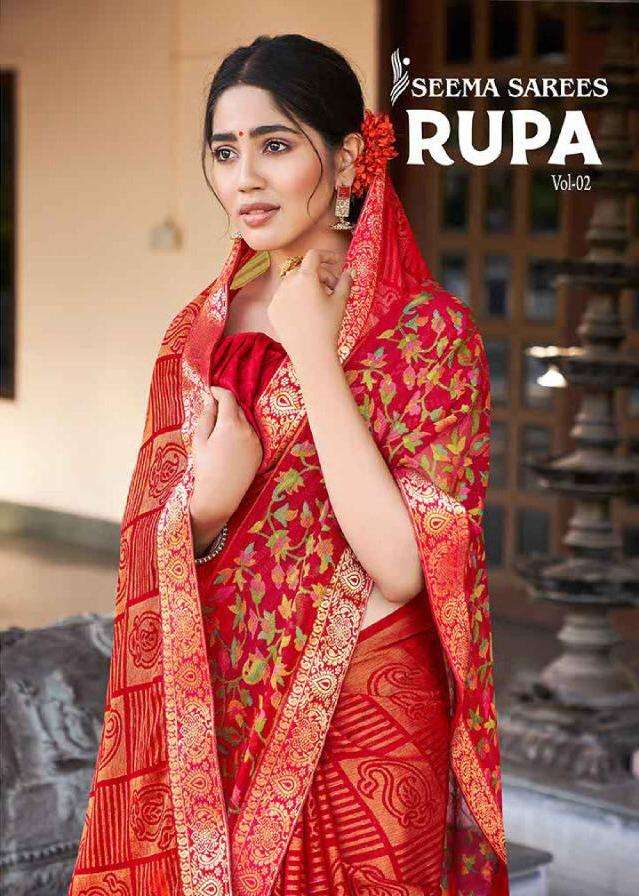 Seema Saree Rupa Vol-2 Series 4001-4010 Chiffon Brasso Saree