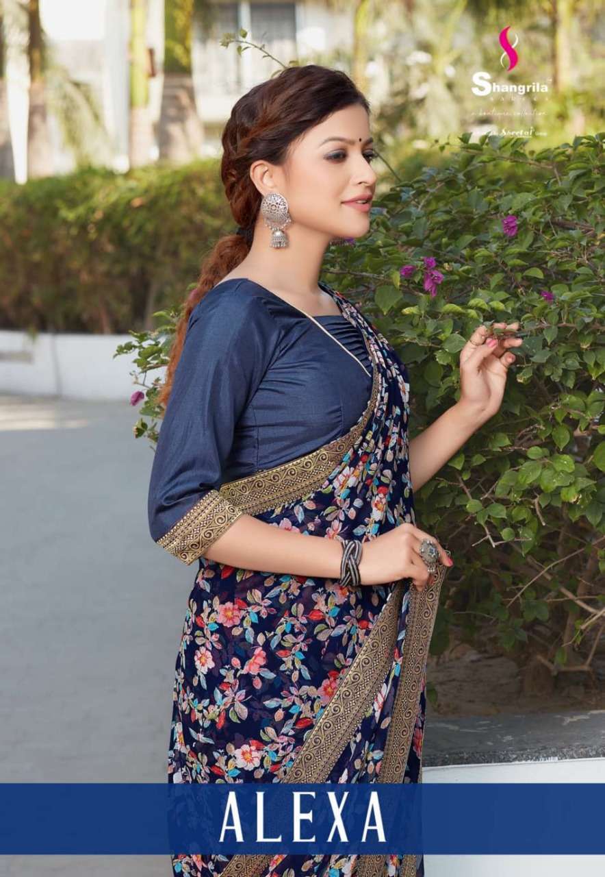 Shangrila Alexa Series 40451-40462 Georgette Printed Saree