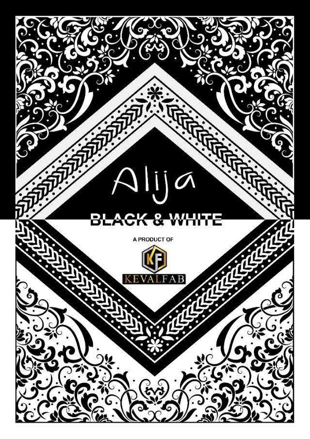 Keval Fab Alija Black White Series 1001-1006 Cotton Pakistani Dresses