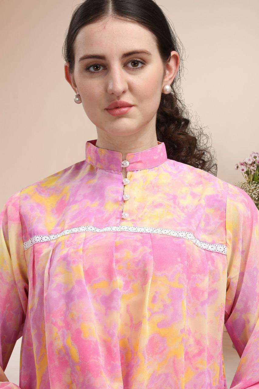 4 Shades Western Vol-5 Series 101-104 Georgette Printed Short Tops