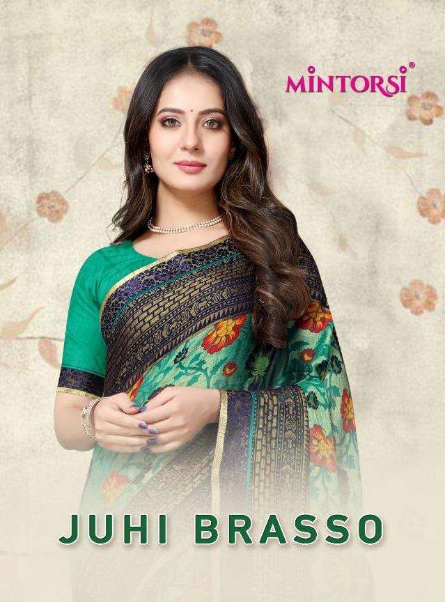 Juhi Brasso By Mintorsi Chiffon Brasso Printed Fancy Sarees