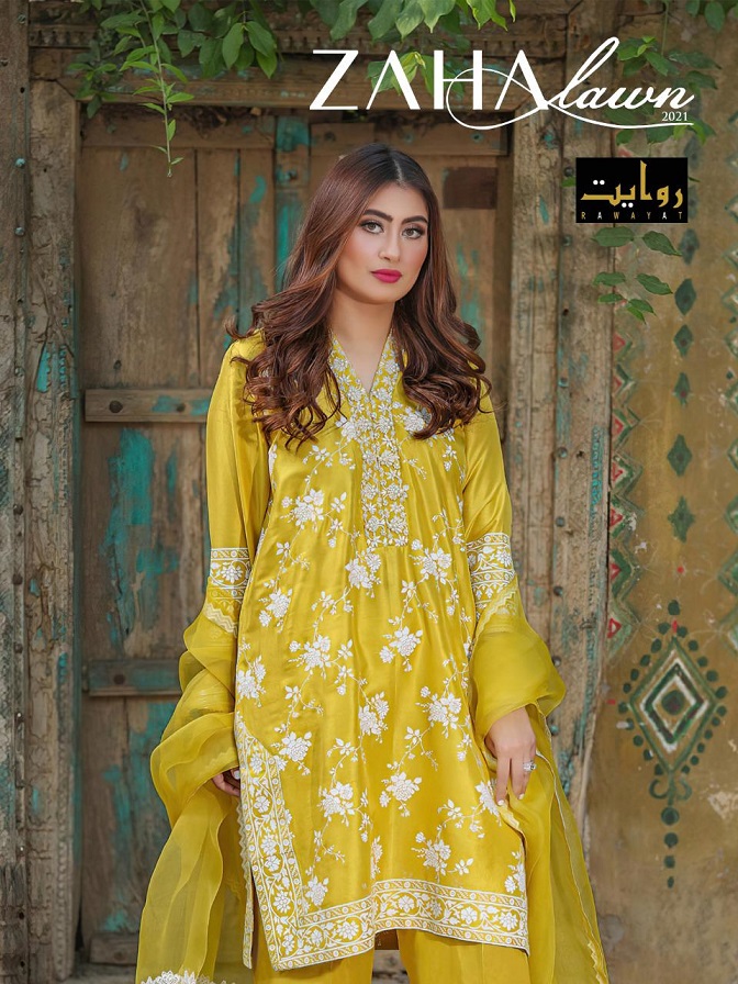 Rawayat Zaha Series 29007-29011 Pure Cotton Pakistani Suit