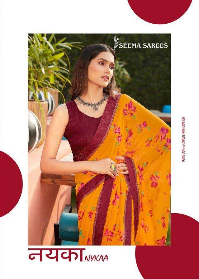 Nykaa By Seema Saree Weightless Printed Fancy Saree