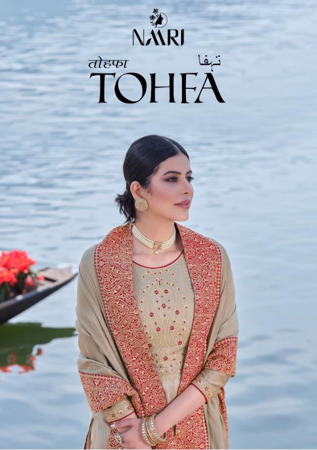 Naari Tohfa Series 1401-1406 Dyeable Gandhwal Indiana Silk Suit