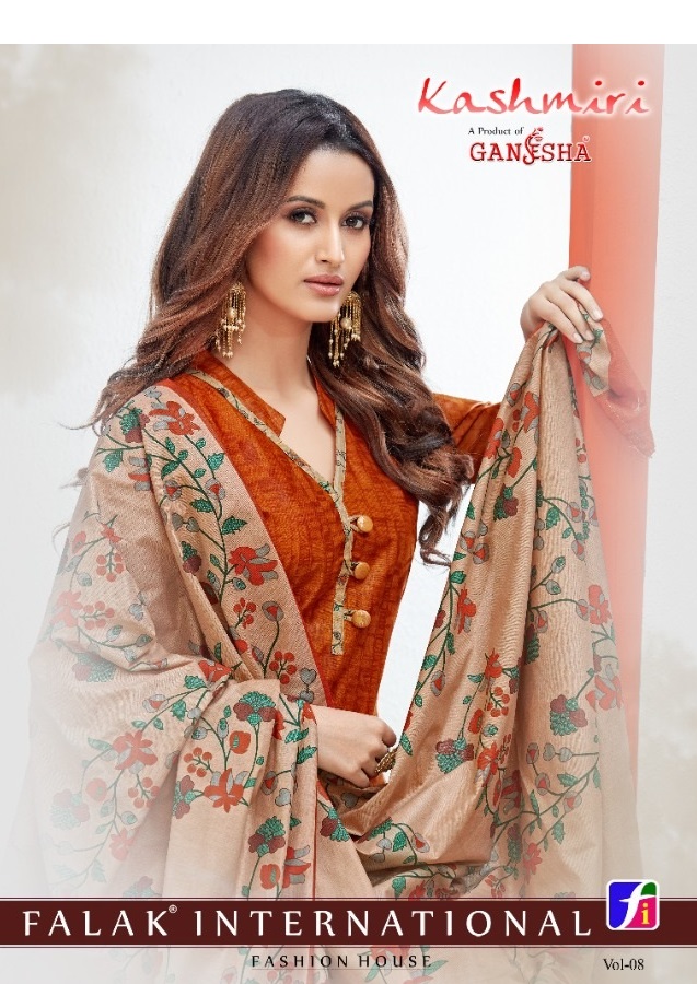 Ganesha Kashmiri Vol-8 Series 8001-8012 Cotton Print Suit