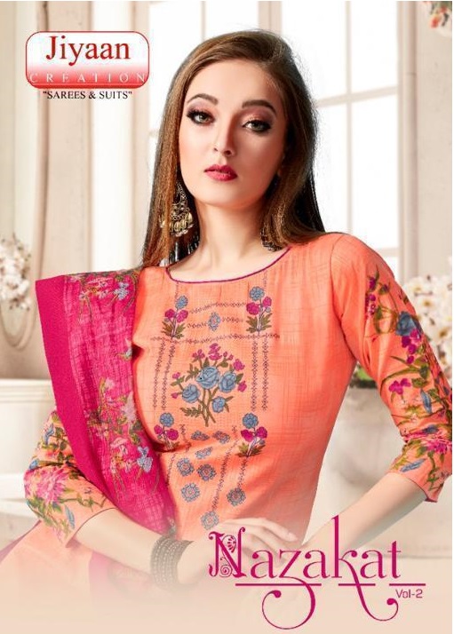 Jiyaan Nazakat Vol-2 Series 2001-2010 Cotton Printed Suit