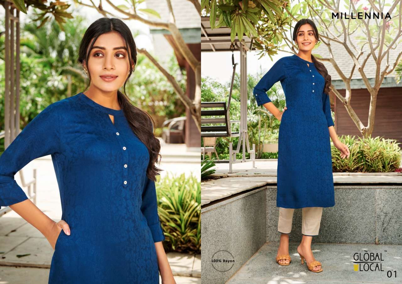 Global Local Millennia Rayon Fancy Kurti Collection