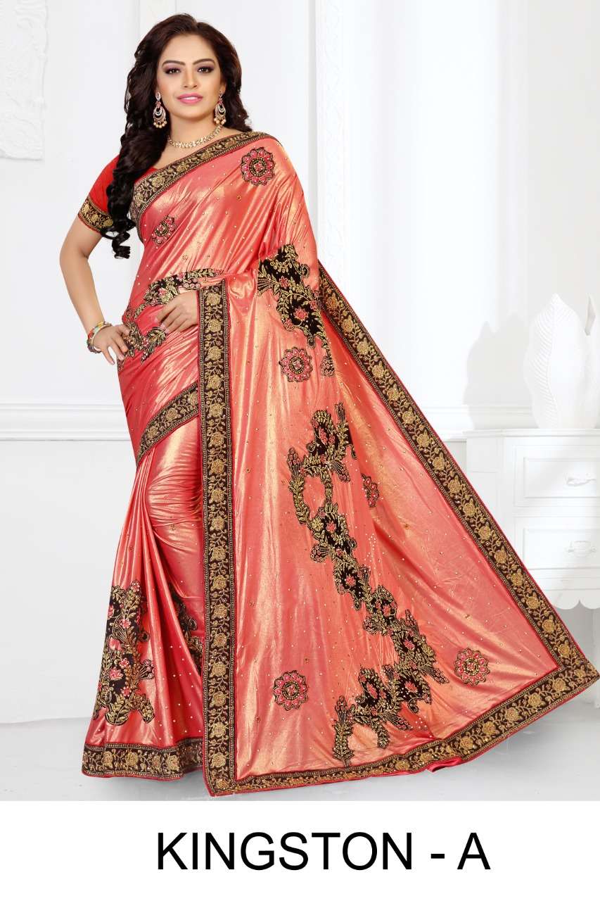 Ranjna Saree Kingston Imported Lycra Heavy Diamond Work Saree