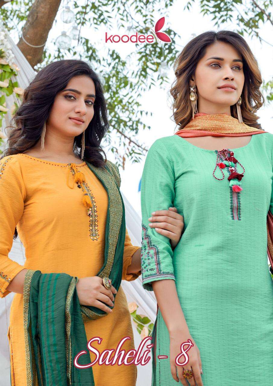 Koodee Saheli Vol-8 Series 2035-2040 Pure Nylone Viscose Readymade Suit