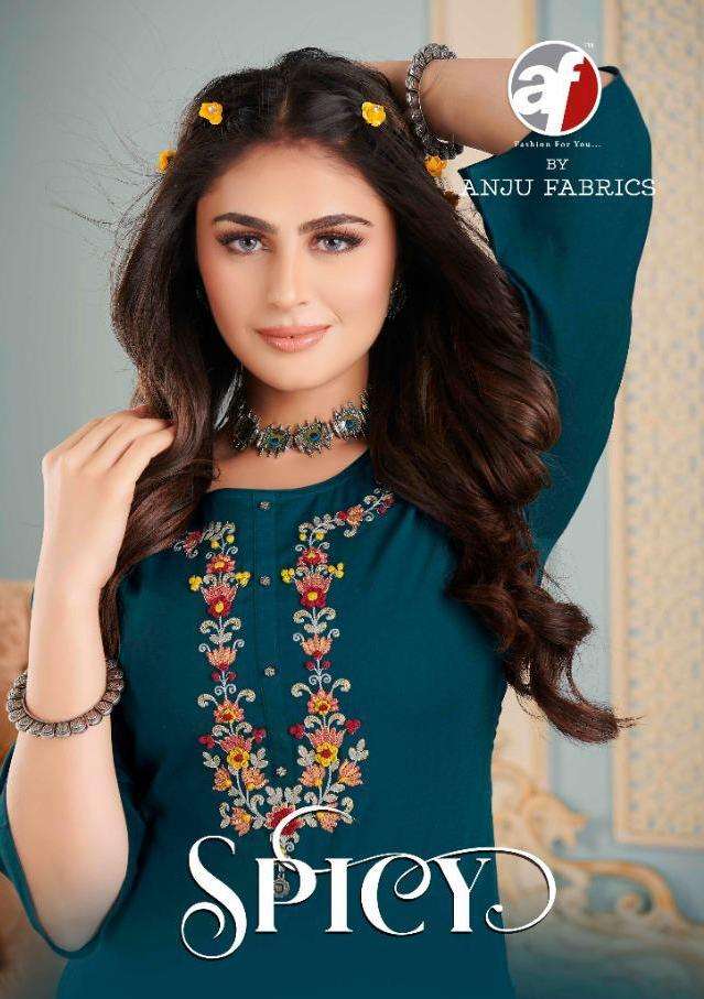 Anju Fab Spicy Series 1913-1918 Pure Cotton Kurti With Garara Set