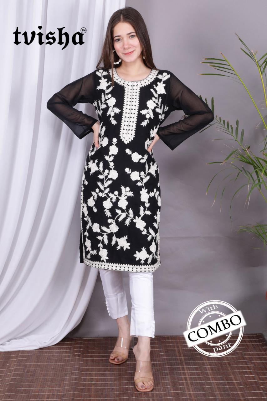 Tvisha Presents Aafreen Designer Georgette Top And Pant