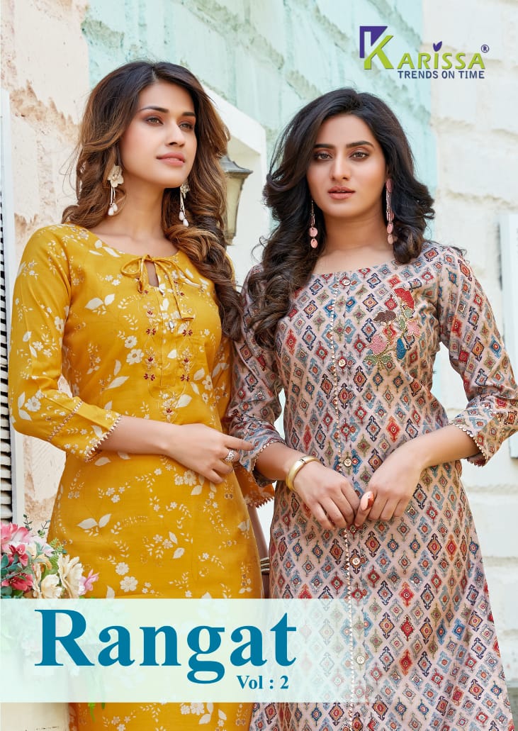 Karissa Rangat Vol-2 Series 1001-1004 Heavy Chanderi Modal Silk Kurti