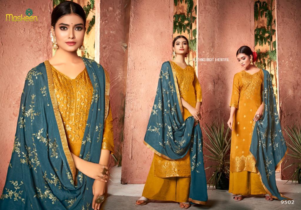 Maisha Moksh Designer Pure Dola Jacquard Suit