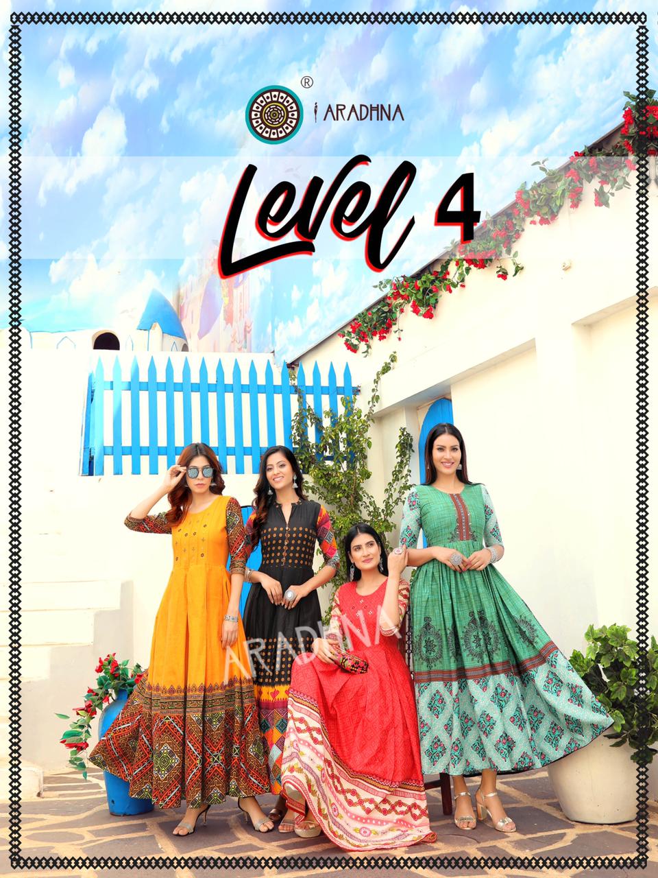 Aradhna Level 4 Heavy Cotton With Work Kurti
