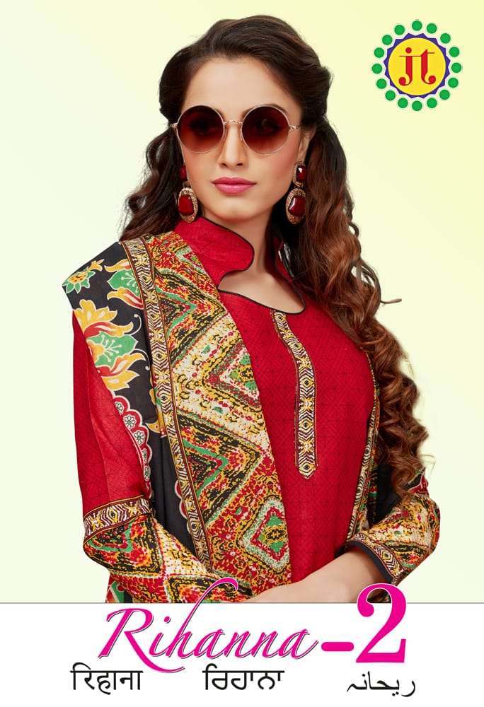 Jt Rihanna Vol-2 Cotton Printed Suit