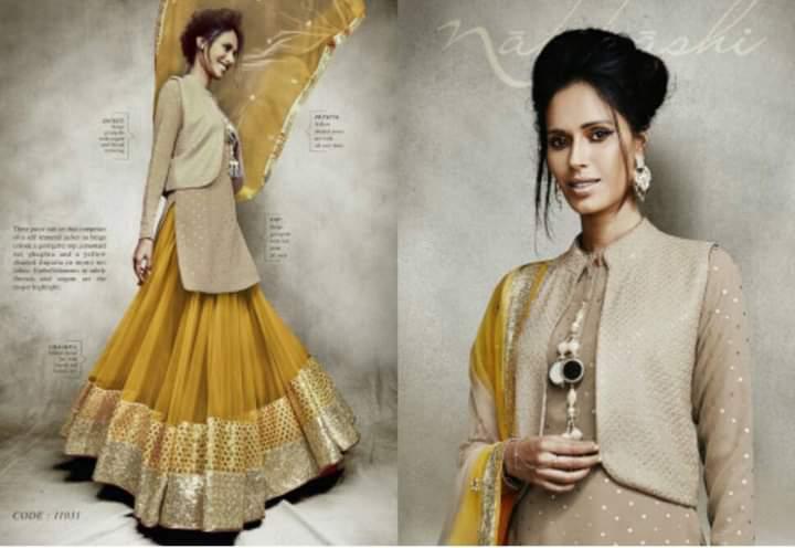 Nakkashi All Hit Designs Designer Georgette And Net Suit