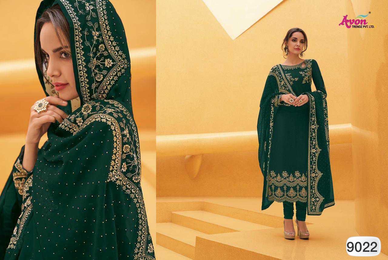 Avon Carnival Vol-9 9022 Kf Designer Heavy Faux Georgette Suit