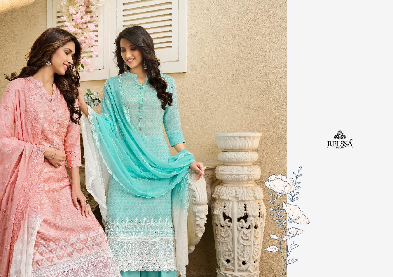 Relssa Anupama Pure Modal Cotton Embroidery Suit