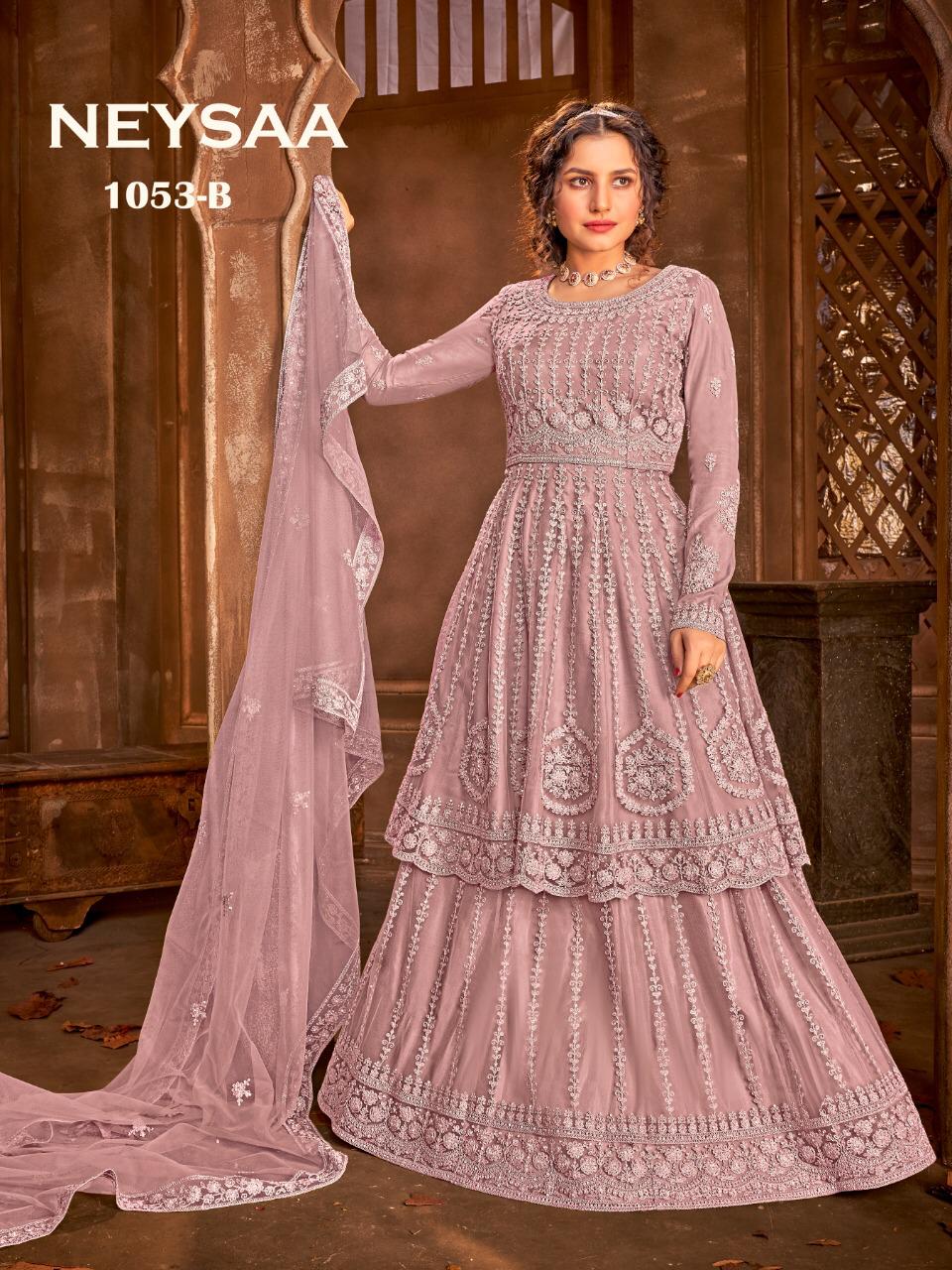 Avighya Neysaa Net With Embroidery And Stone Work Suit